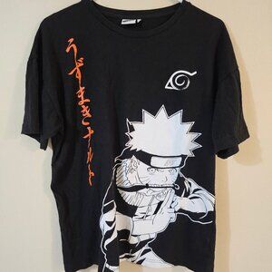 Naruto Uzumaki Men's Graphic Black T-Shirt - Size M